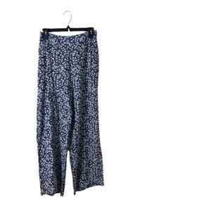 Shein Floral Blue and White Spring, Summer Casual Pants. Sz S.